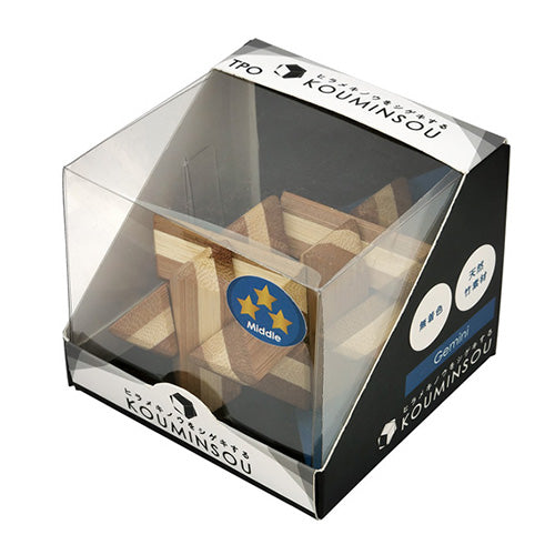 おうち時間で脳を刺激!立体パズル 孔明鎖(中級・Middle編) BT-KSM03